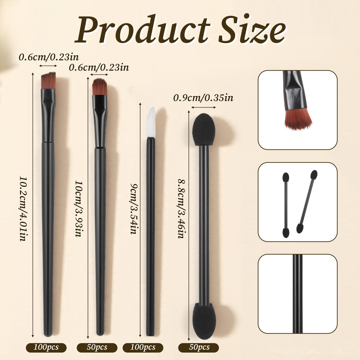 SynHHergyx disposable double-ended eyeshadow brush for versatile color blending.
