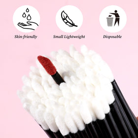SynHHergyx disposable round eyebrow brush for soft, natural-looking brows.