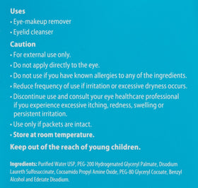 Systane Lid Wipes removing waterproof makeup without tugging.