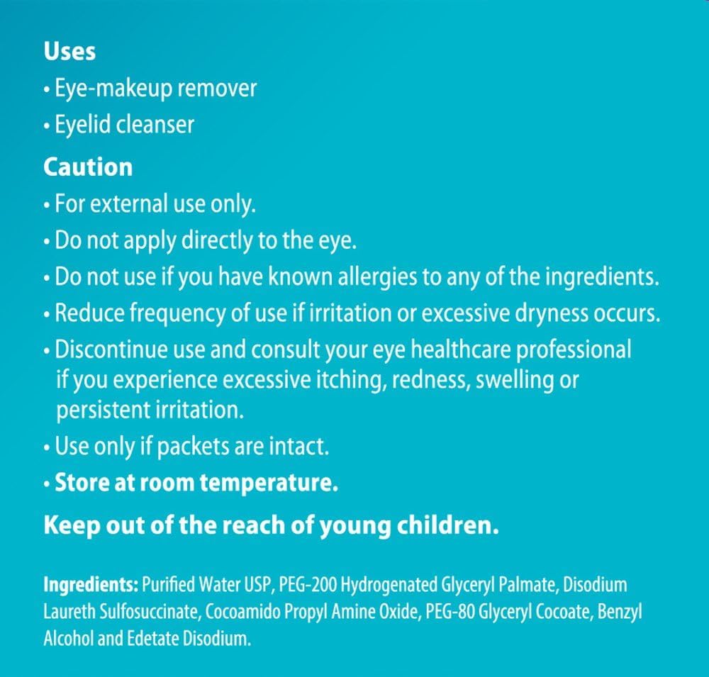 Systane Lid Wipes being used near the eye area for cleansing routine