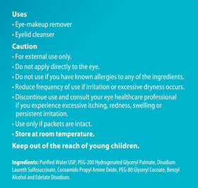 Systane Lid Wipes being used near the eye area for cleansing routine
