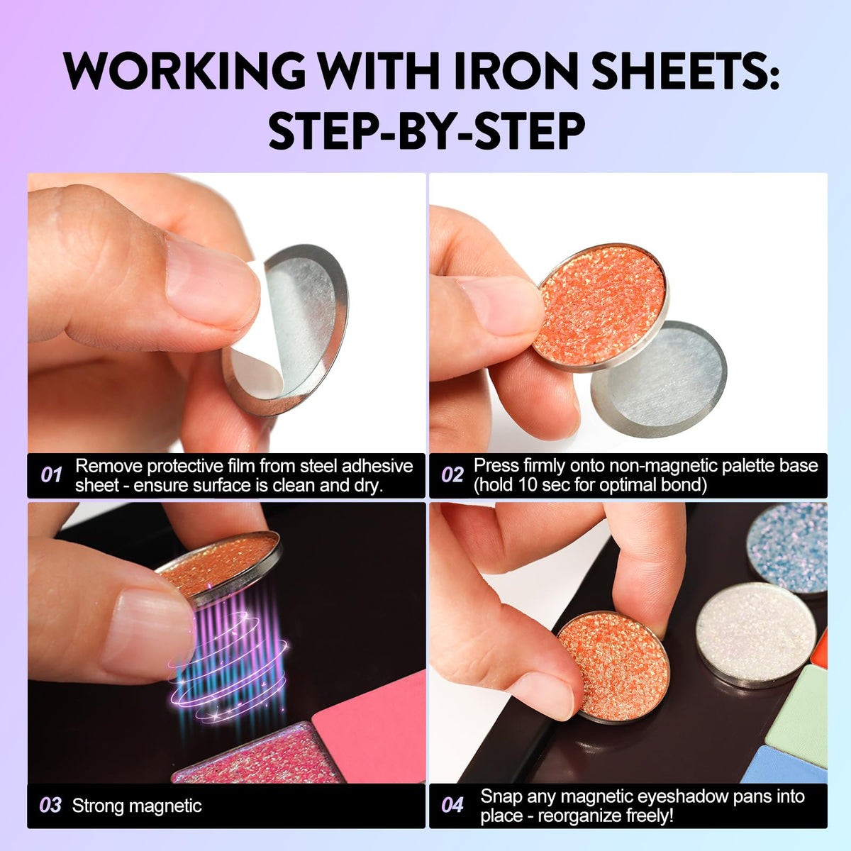 SZDYM round metal stickers demonstrate secure adhesion for pans.