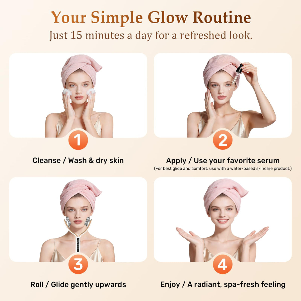 SZMDLX massager glides smoothly for quick skin toning routines