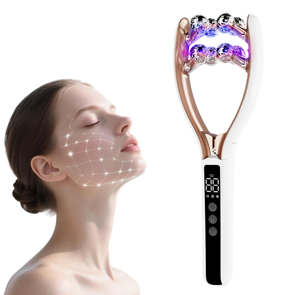 SZMDLX microcurrent facial massager with LCD screen for precise intensity control