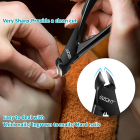 SZQHT Podiatrist Toenail Clippers 15 mm jaw opening for tough nails