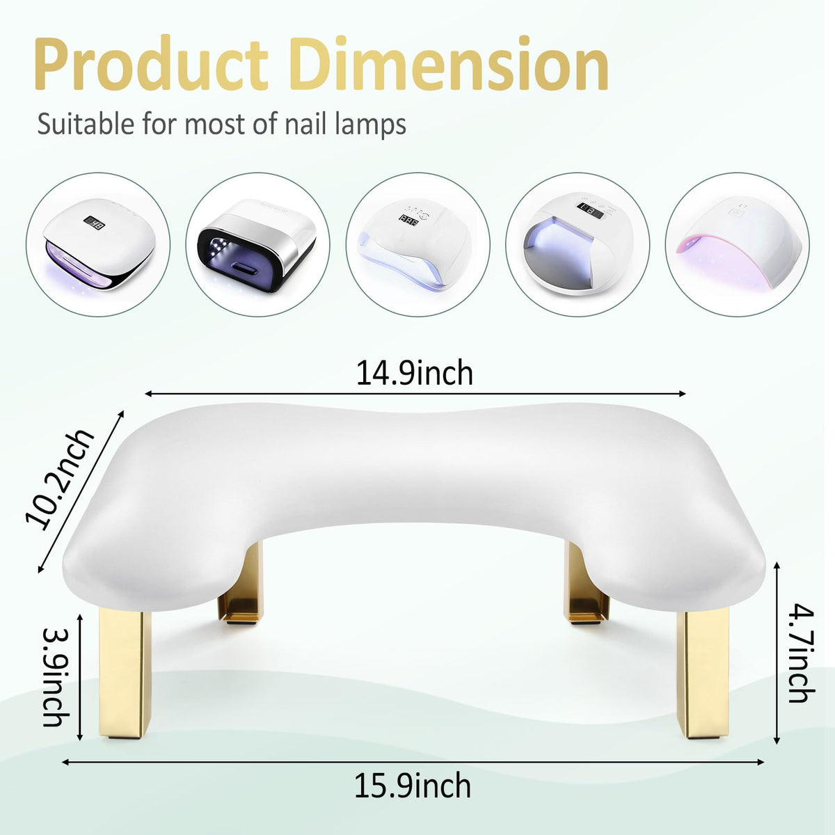 SZSJA Nail Arm Rest foldable legs for easy storage after use
