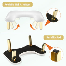 SZSJA Nail Arm Rest pu leather cushion provides comfortable, easy-to-clean surface