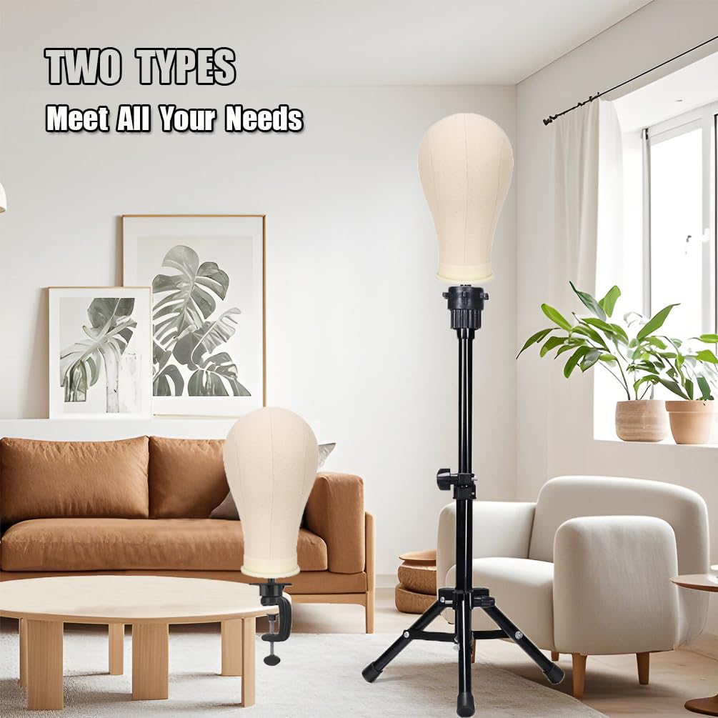 SZCY wig stand tripod holds heads for easy wig display