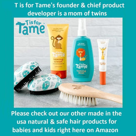 T is for Tame all-hair-types cream texture on hands