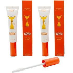 T is for Tame packaging highlights natural vegan wand for gentle styling.