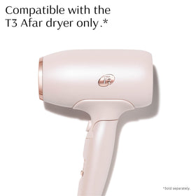 T3 Afar Diffuser distributes even heat for defined curls and smooth textures.