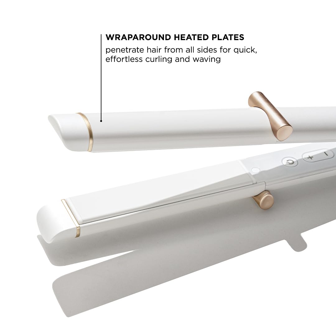 T3 Curling Straightener nine heat settings on display for all hair types.