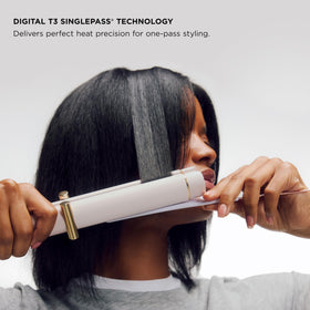T3 Curling Straightener closeup demonstrates root lift capability.