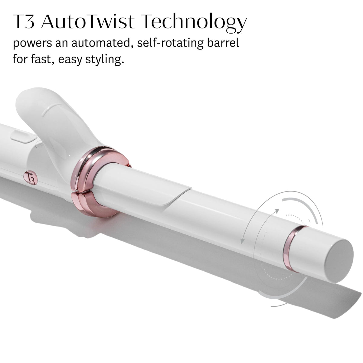 T3 CurlWrap longer barrel for versatile styling on longer hair