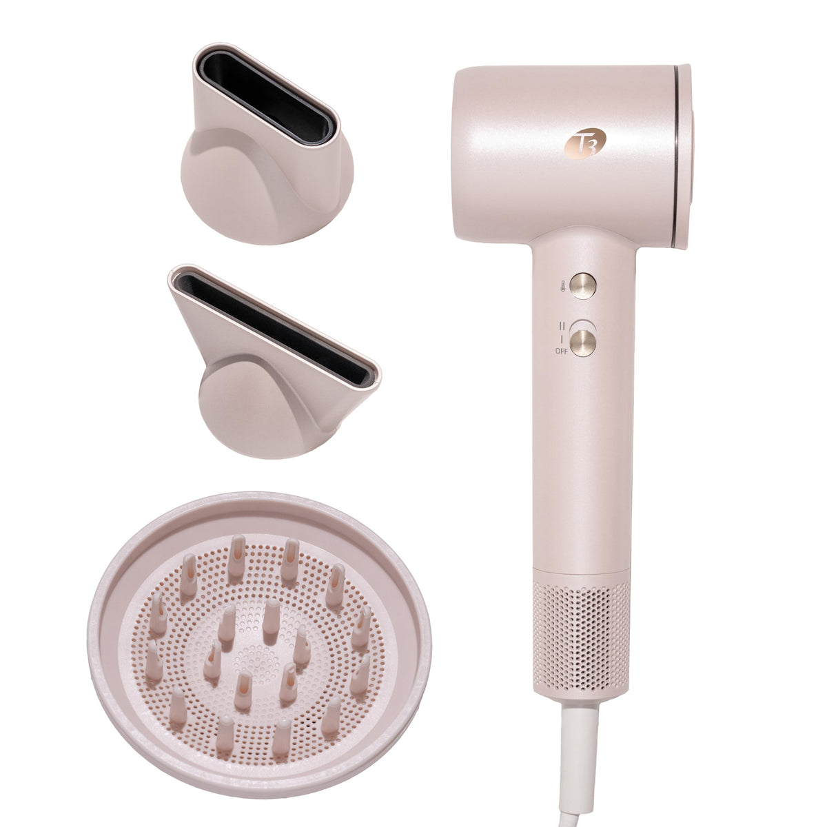 T3 LuxeDry drying concentrator for focused airflow and fast, even drying.