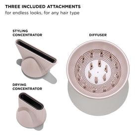 T3 LuxeDry styling concentrator enables precise shaping for sleek looks.
