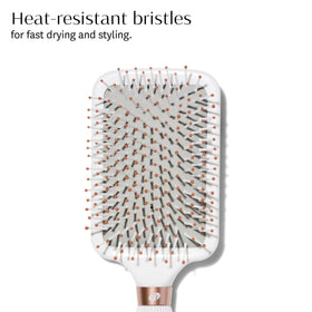 T3 Smooth Paddle Brush wide flat base enables quick detangling across hair lengths