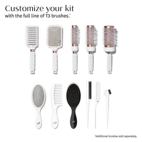 T3 Smooth Paddle Brush detangles wet or dry hair with ease
