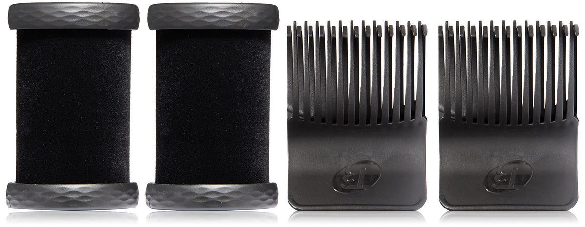 T3 Volumizing Hot Rollers Luxe 2-pack roller in hair for root lift and long-lasting volume