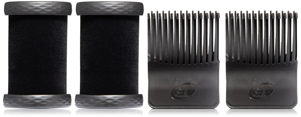 T3 Volumizing Hot Rollers Luxe 2-pack roller in hair for root lift and long-lasting volume