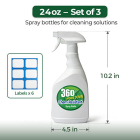 T4U adjustable spray-and-stream head enables mist for surfaces and strong spray for stains.
