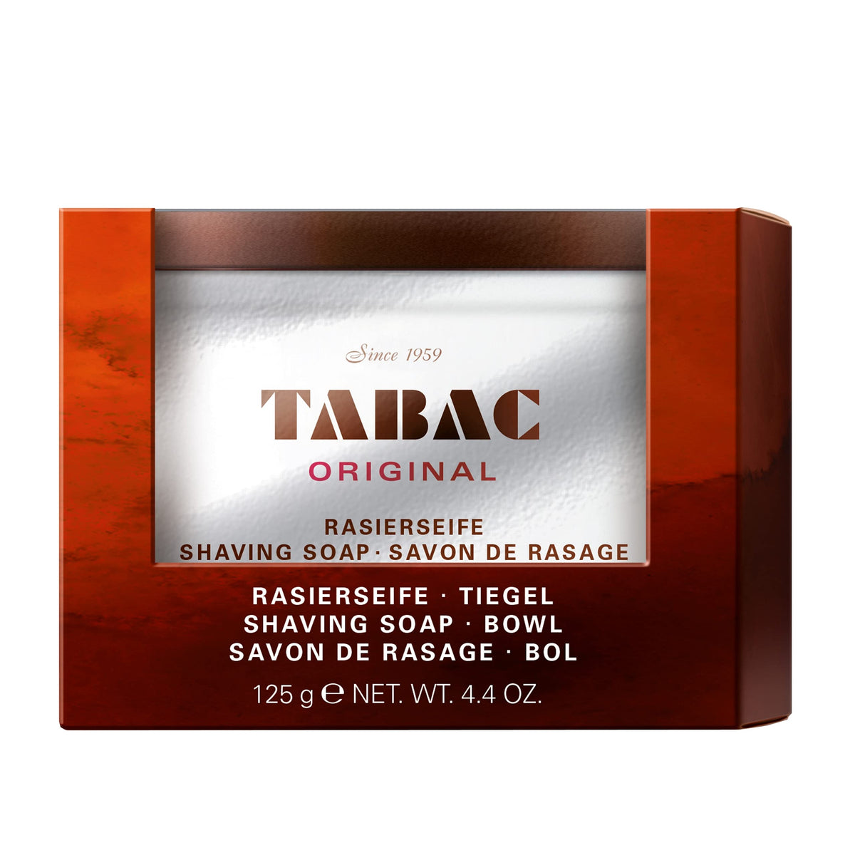 Tabac Original shaving soap bowl close-up for a rich lather.