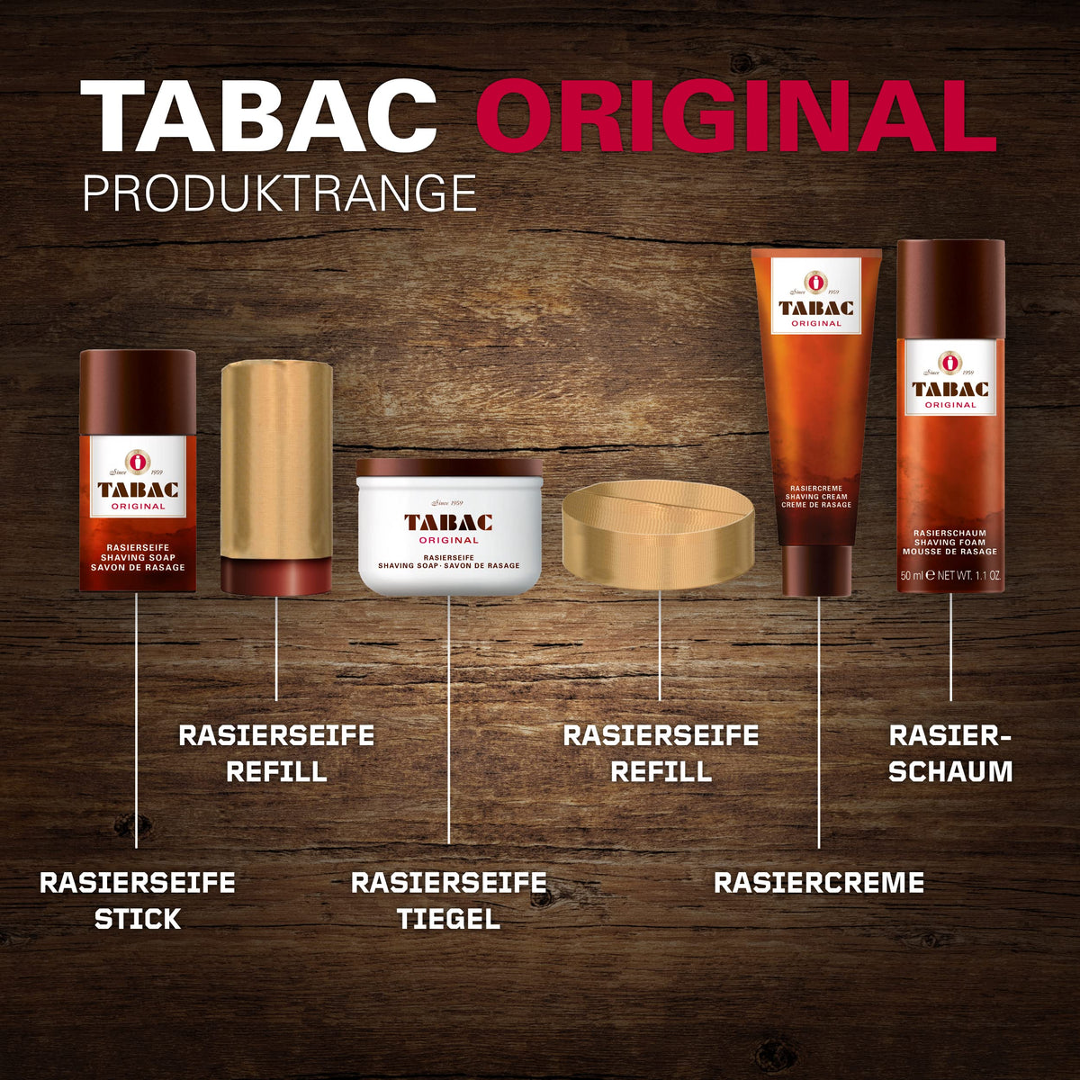 Tabac Original soap bowl with brush ready for a close shave.