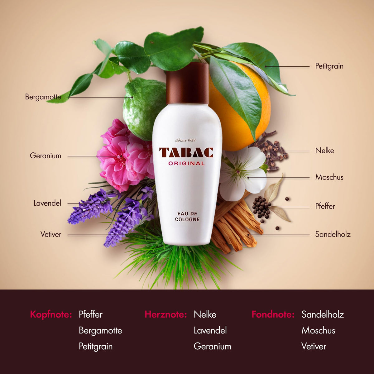 Tabac Original spray application demonstrates easy, even distribution.