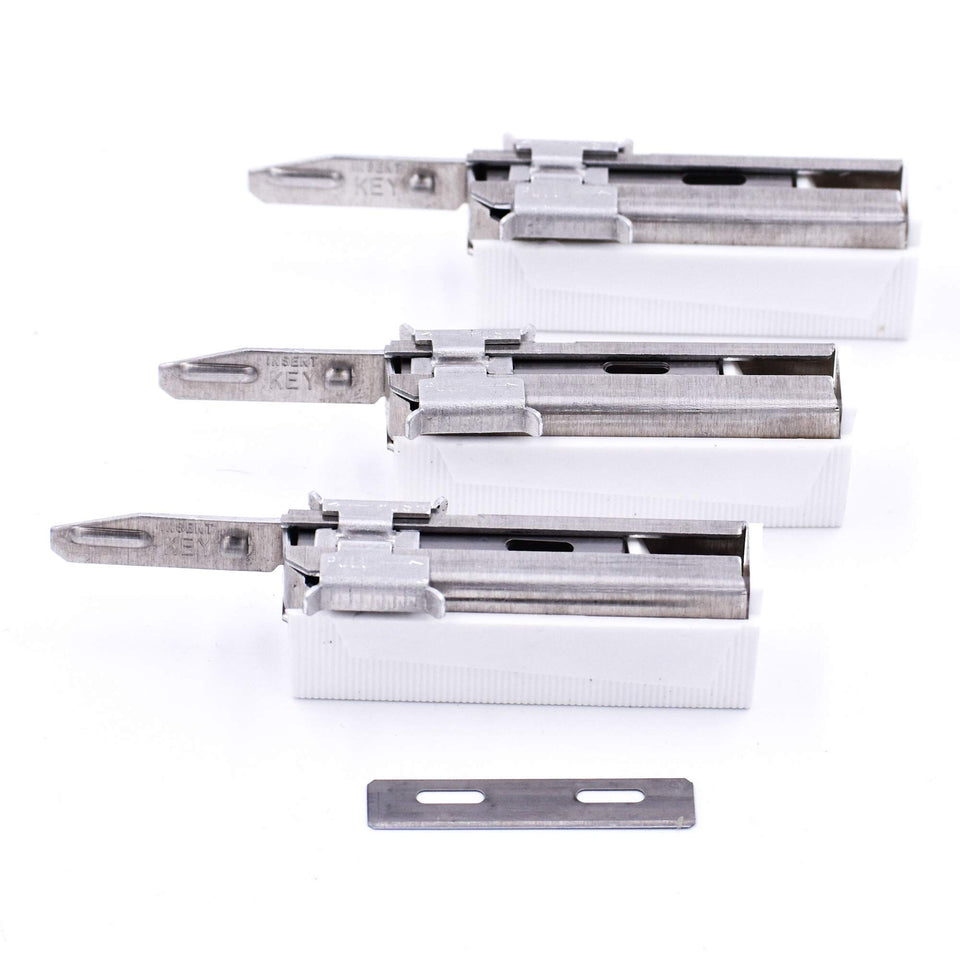 Taconic Shave 60-blade injector pack with three dispensers for convenient loading