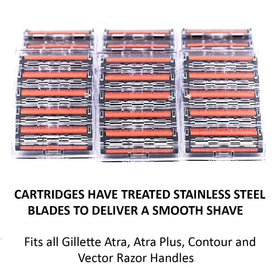 Taconic Shave aloe lubricating strip improves glide for a comfortable shave.