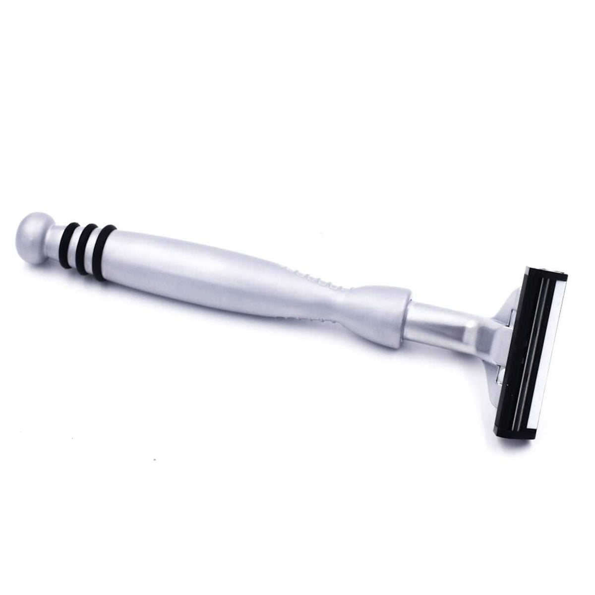 Taconic Shave chrome finish closeup highlights a sleek, durable look.