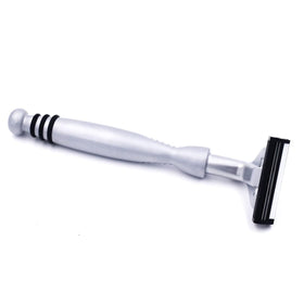 Taconic Shave chrome finish closeup highlights a sleek, durable look.