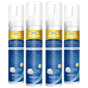 Tacruitf Minoxidil Foam bottle shown for easy twice-daily scalp application