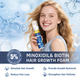 Tacruitf Minoxidil Foam half-cap dispense demonstrates precise dosing