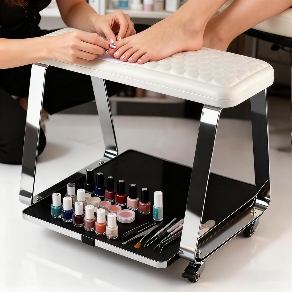 TADANG TADOPRO pedicure foot rest with wheels for easy salon mobility.