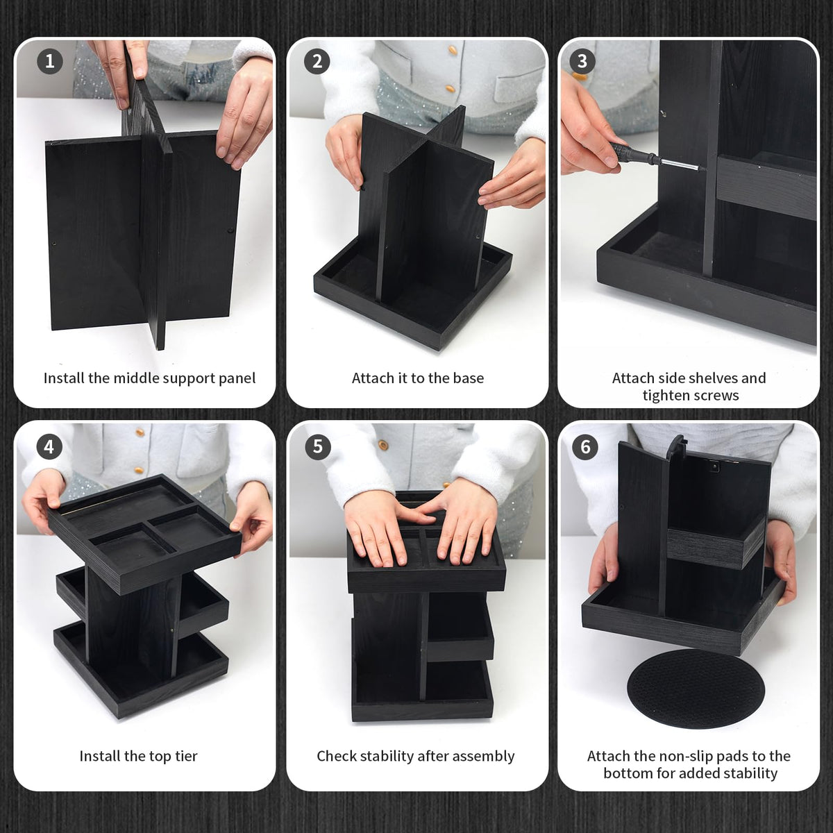TAdgnba matte black finish adds a sophisticated touch to your vanity.