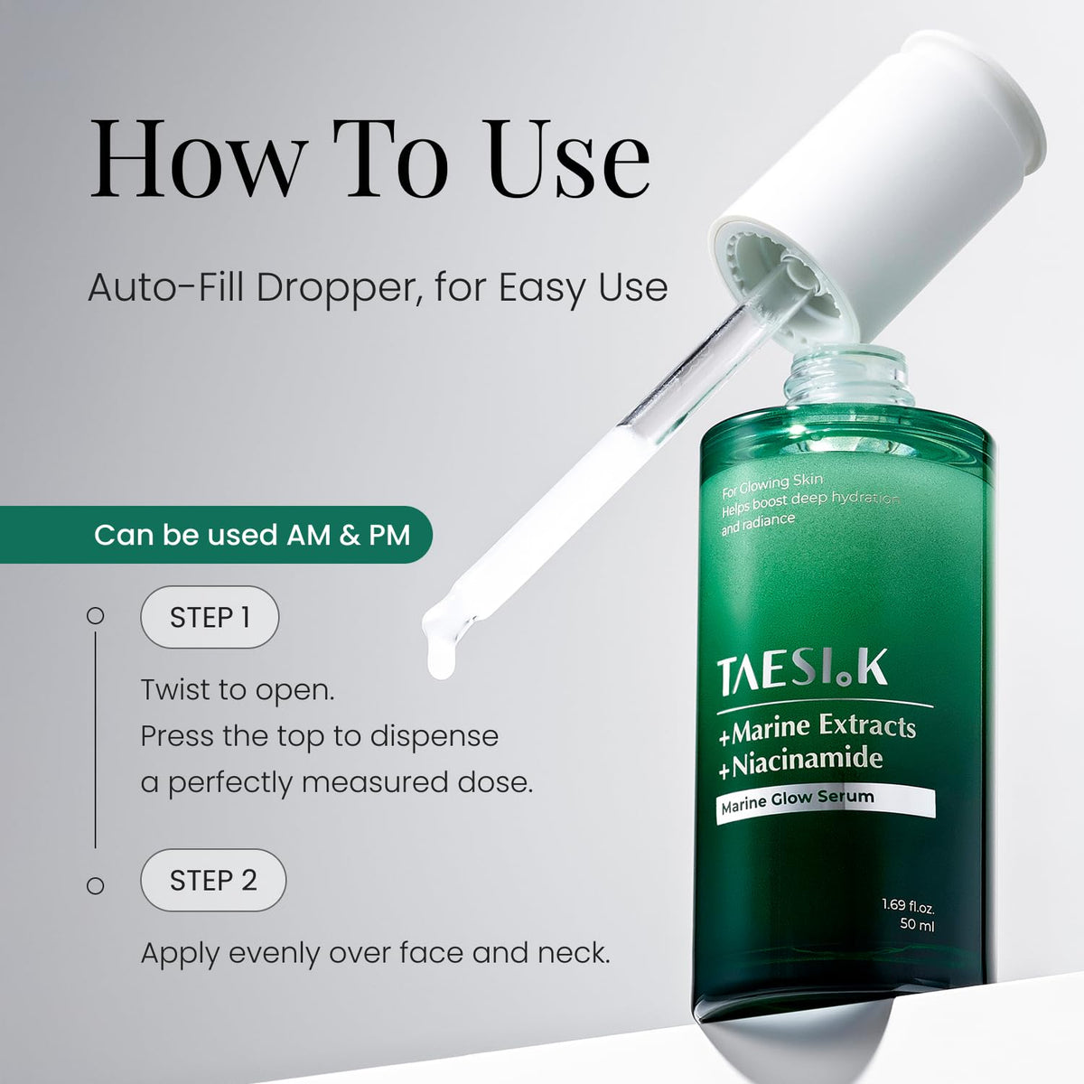 TAESI.K vegan formula for sensitive skin.