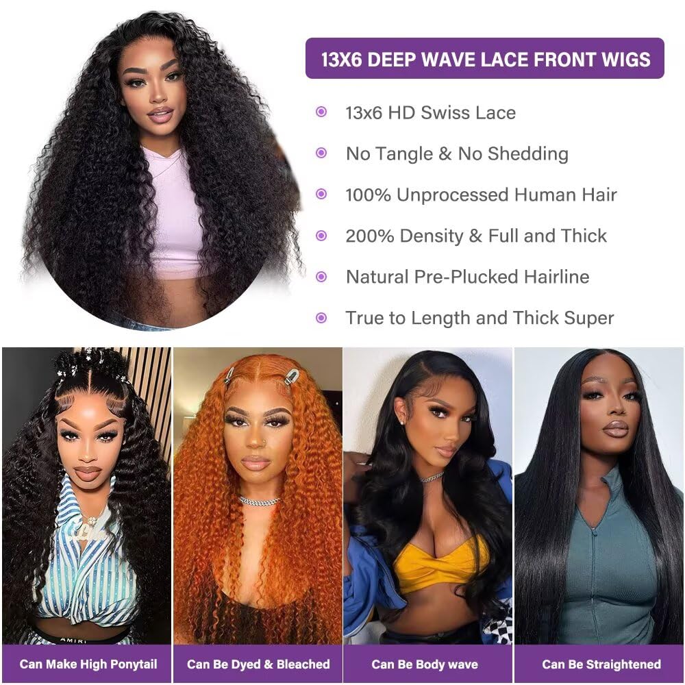 Tagota 13x6 HD lace-front wig density 200 for full, natural fullness.