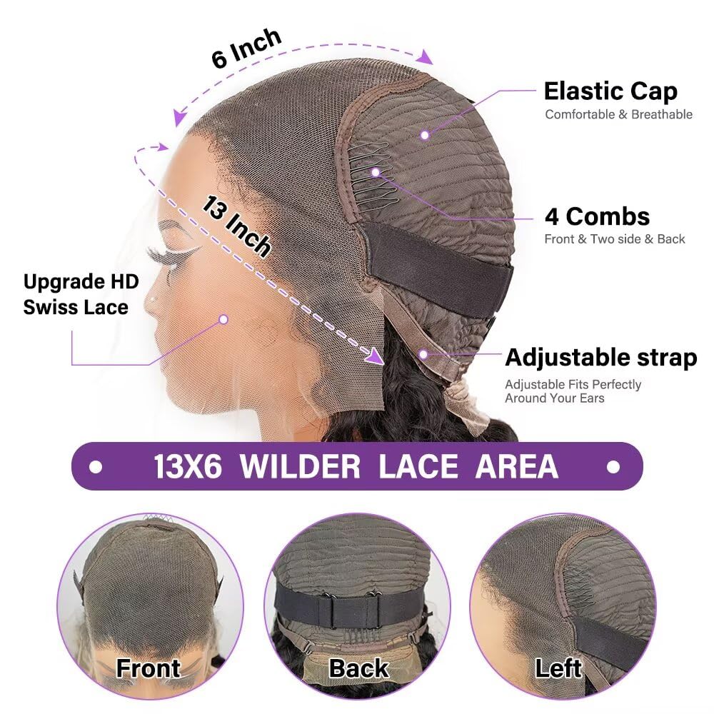 Tagota Brazilian deep-wave wig dye-friendly for versatile color options.