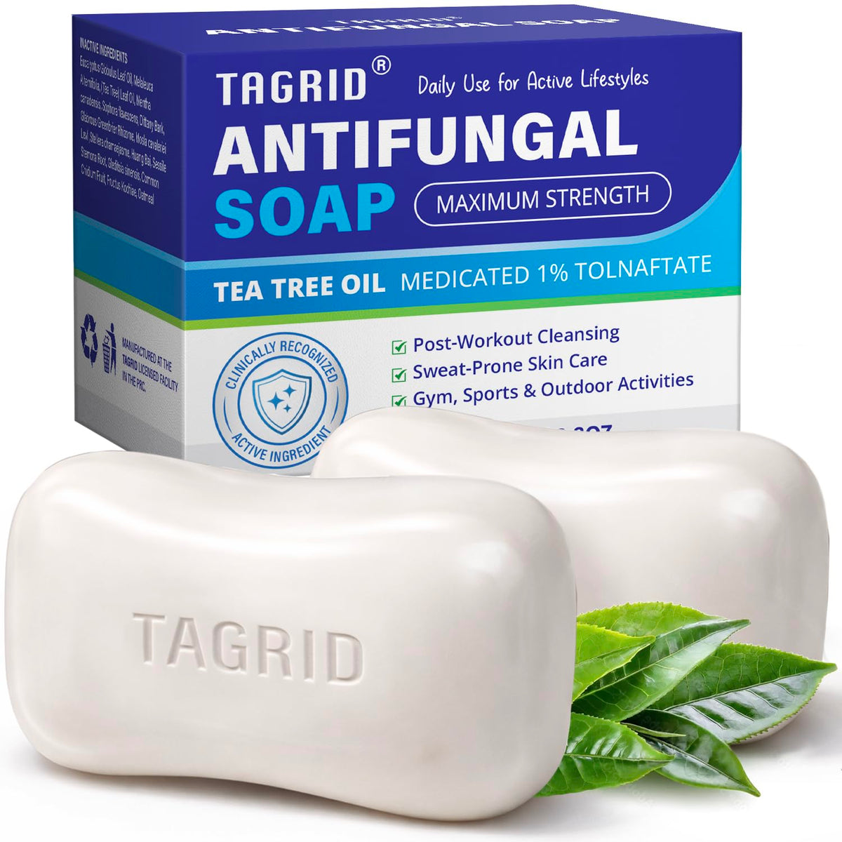 TAGRID Tea Tree Oatmeal Soap bar for gentle daily cleansing.