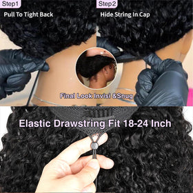 7x6 lace area enables wider parting for versatile styling.