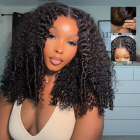 Tahikie 7x6 HD lace front wig with Burmese curls for a natural look.