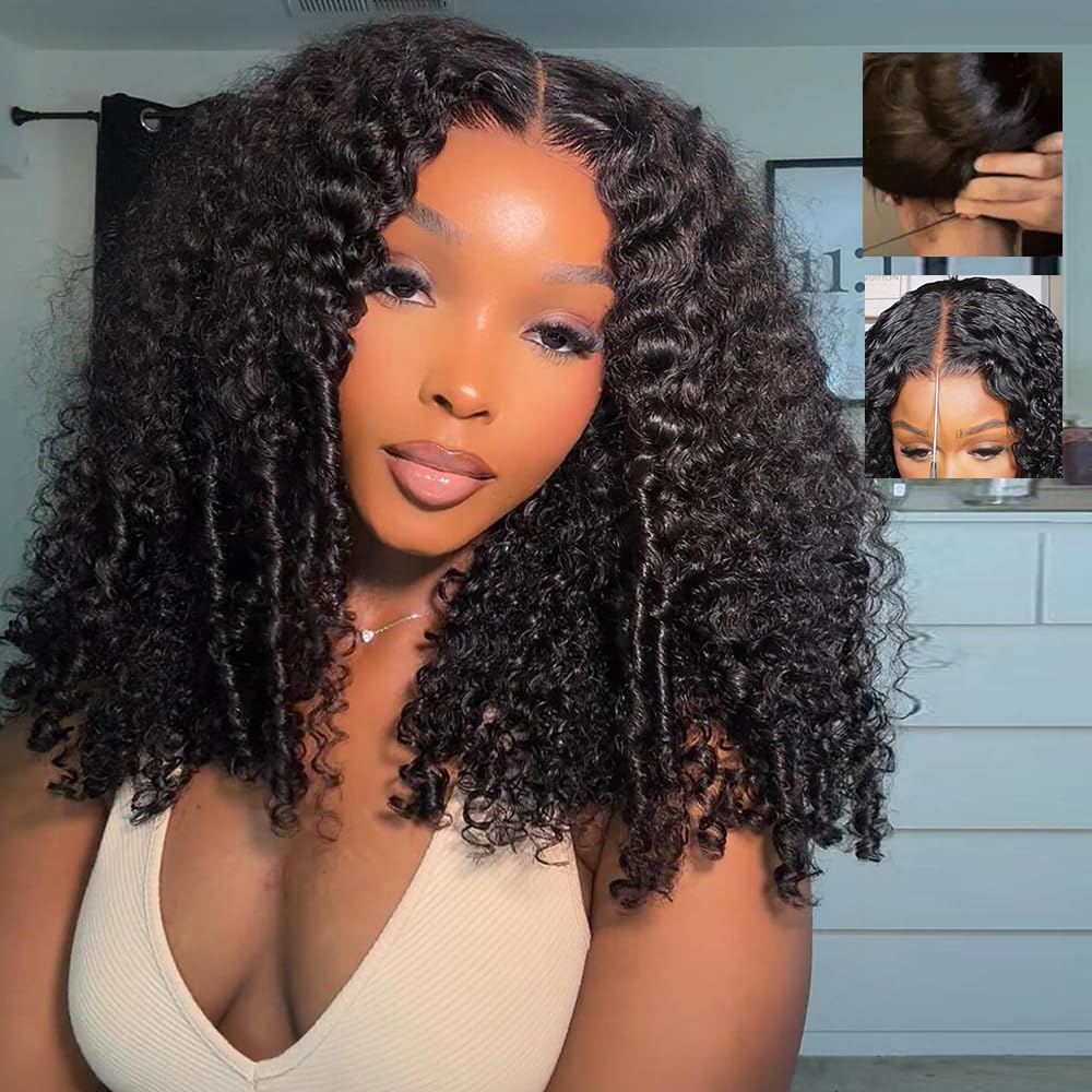 Tahikie 7x6 HD lace front wig with natural Burmese curly texture for daily wear.