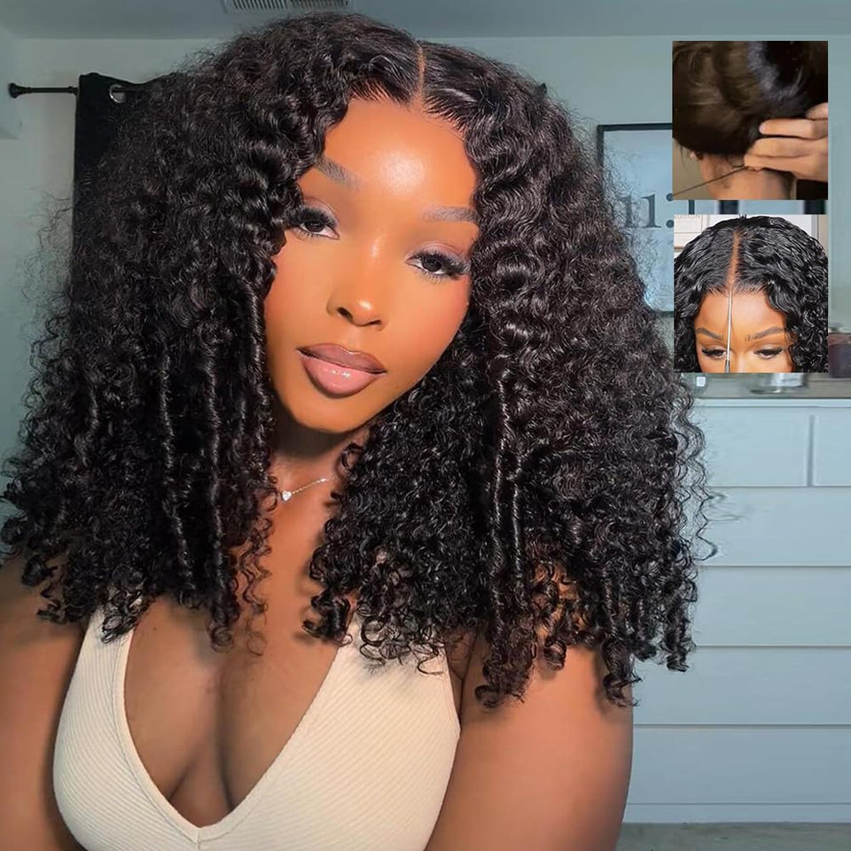Tahikie 7x6 HD lace front wig with natural Burmese curly texture for daily wear.