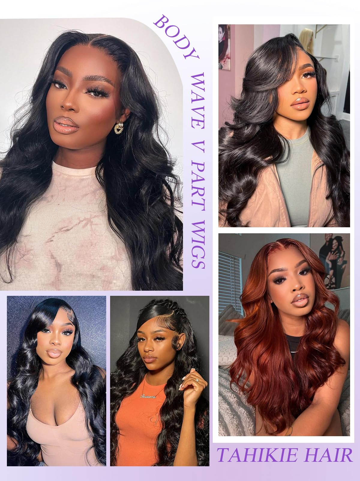 Tahikie V Part Wig natural hairline blend for seamless everyday looks.