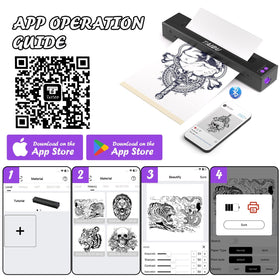 TAIDU P19 tattoo transfer papers pack shows included papers for starters