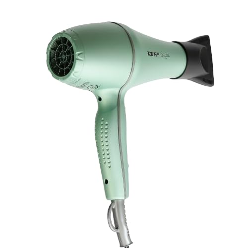 Diffuser attachment on Taiff IonSense dryer to define curls with enhanced texture.