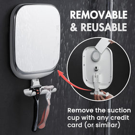TAILI clear-view shower mirror fits compact bathrooms and boosts shaving ease.