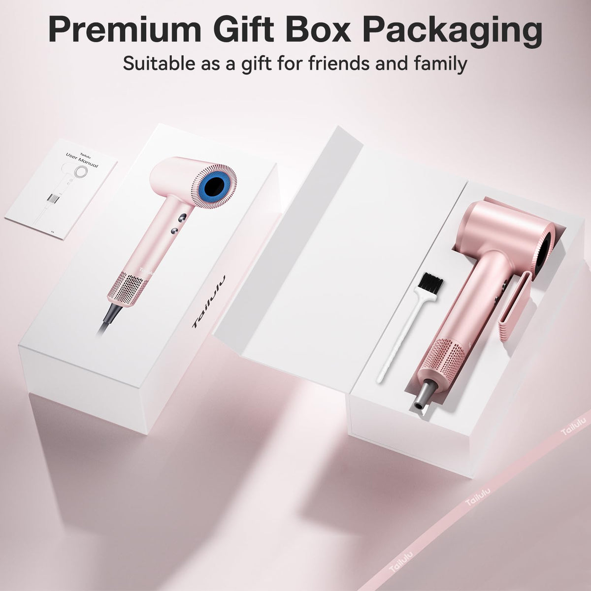 Tailulu P2306F ionic technology with 200 million ions for smoother hair