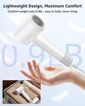 Tailulu Hair Dryer operates quietly at 45dB for peaceful mornings